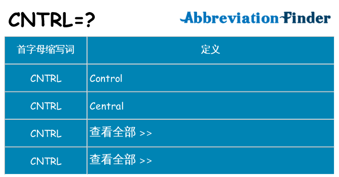 cntrl 代表什么