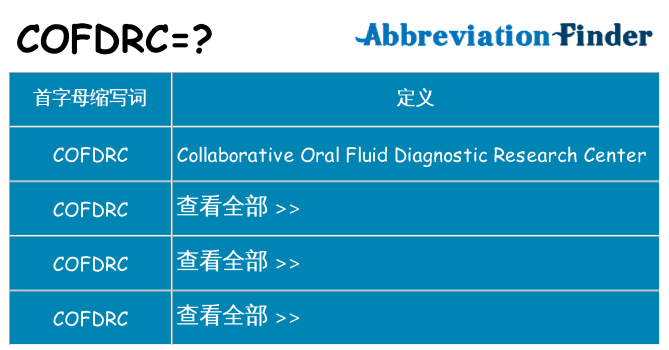 cofdrc 代表什么