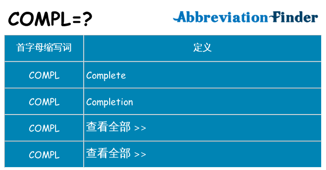 compl 代表什么