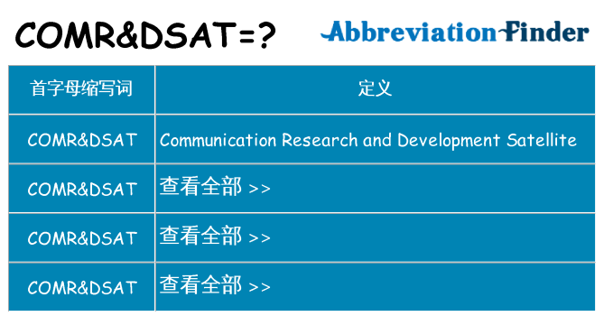 comrdsat 代表什么