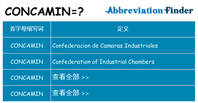 concamin 代表什么
