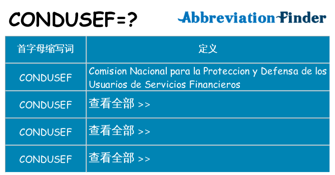 condusef 代表什么