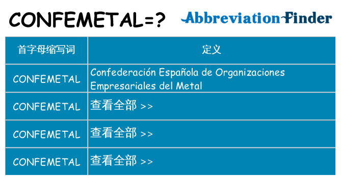 confemetal 代表什么