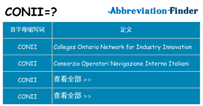conii 代表什么