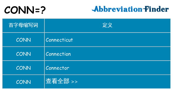 conn 代表什么