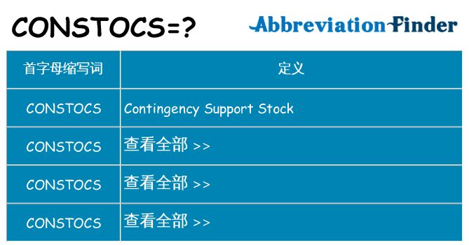 constocs 代表什么
