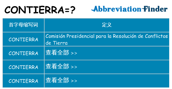 contierra 代表什么