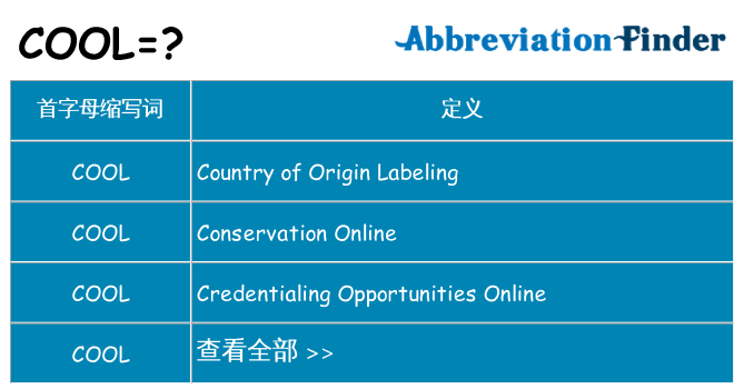 cool 代表什么