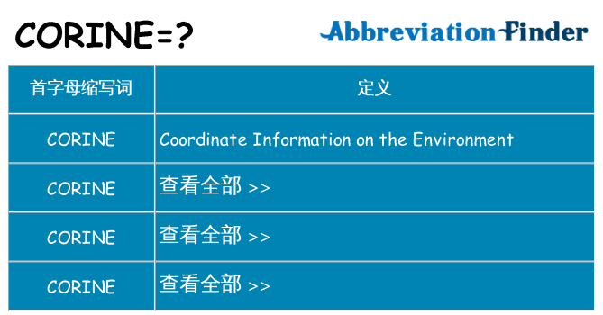 corine 代表什么