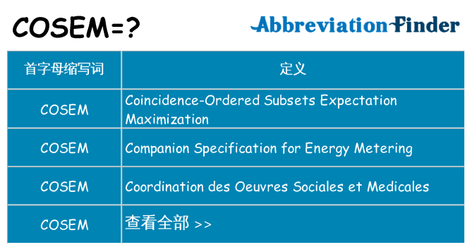 cosem 代表什么