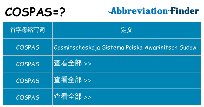 cospas 代表什么