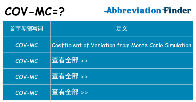 cov-mc 代表什么