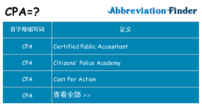 cpa 代表什么