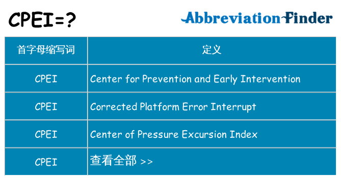 cpei 代表什么