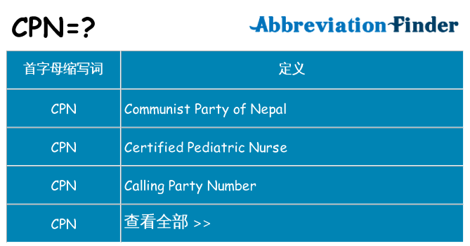 cpn 代表什么