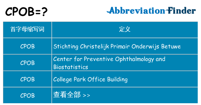 cpob 代表什么
