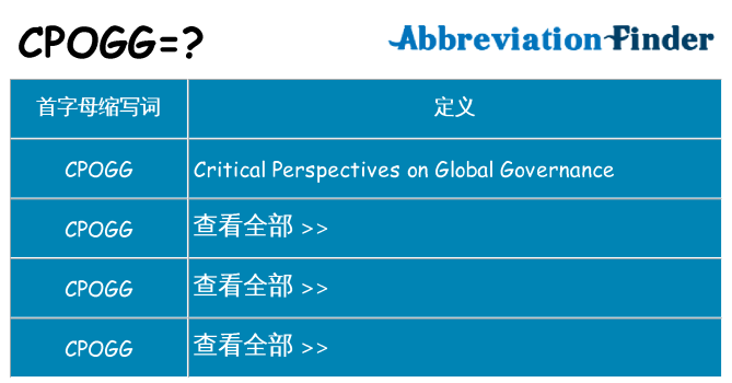 cpogg 代表什么