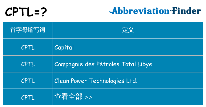cptl 代表什么