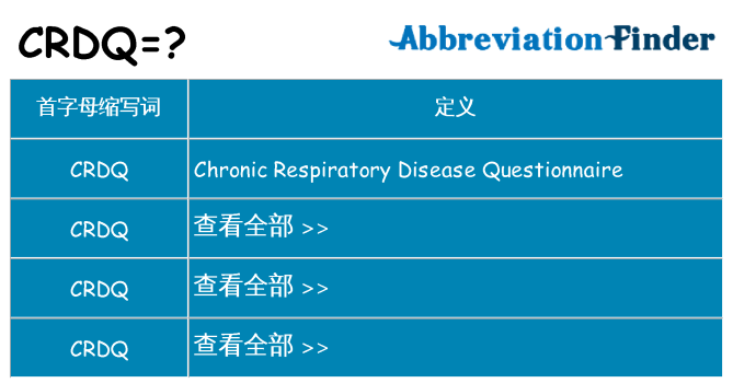 crdq 代表什么