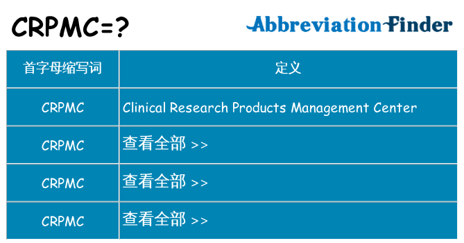 crpmc 代表什么