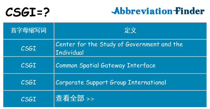 csgi 代表什么