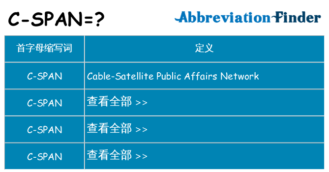 c-span 代表什么