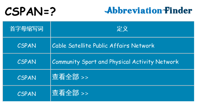 cspan 代表什么