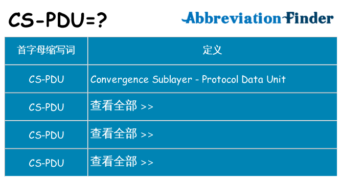 cs-pdu 代表什么