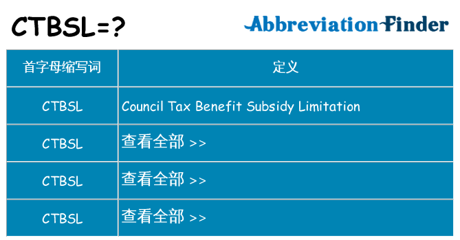 ctbsl 代表什么