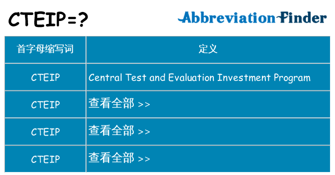 cteip 代表什么