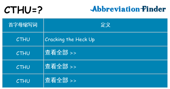 cthu 代表什么