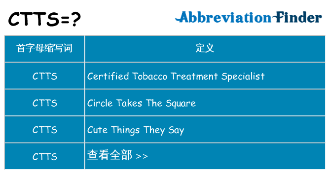 ctts 代表什么