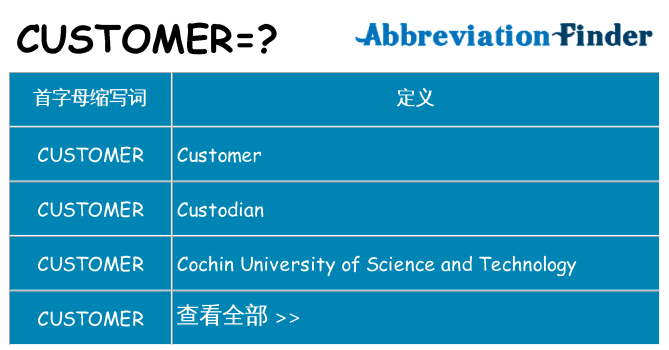 customer 代表什么