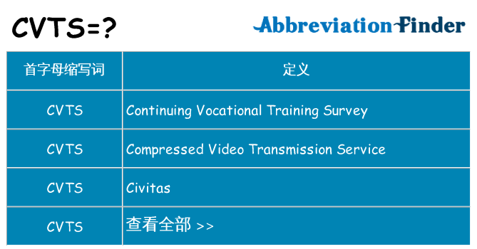 cvts 代表什么