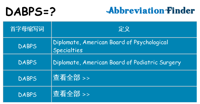 dabps 代表什么
