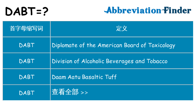 dabt 代表什么