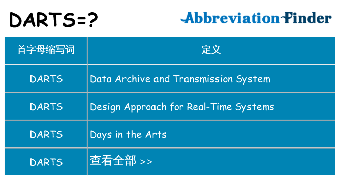 darts 代表什么