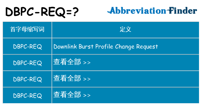 dbpc-req 代表什么