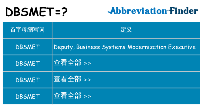 dbsmet 代表什么
