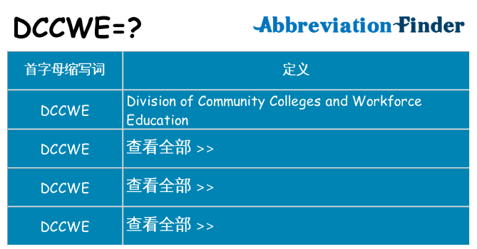 dccwe 代表什么