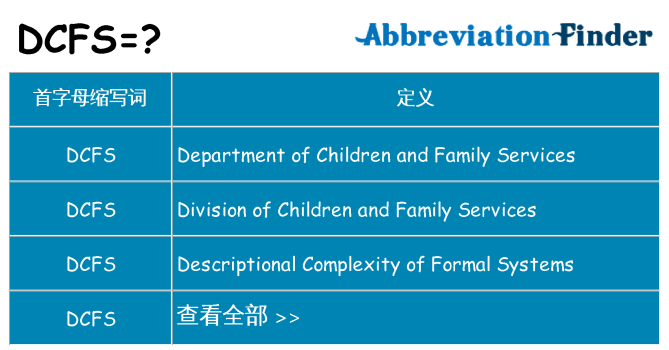 dcfs 代表什么