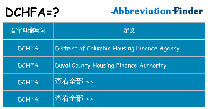 dchfa 代表什么