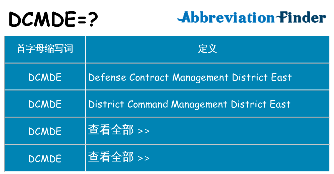 dcmde 代表什么