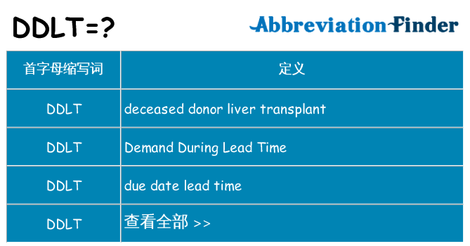 ddlt 代表什么