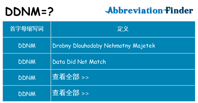 ddnm 代表什么