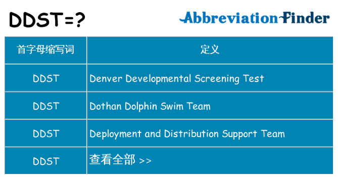 ddst 代表什么