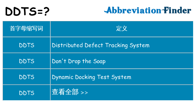 ddts 代表什么