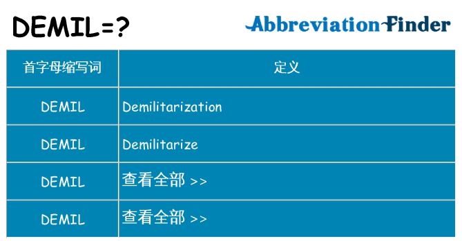demil 代表什么
