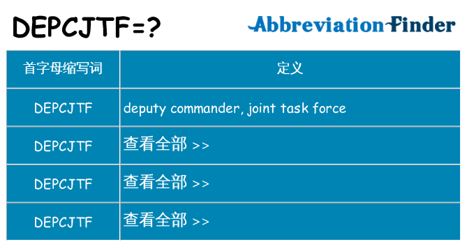 depcjtf 代表什么