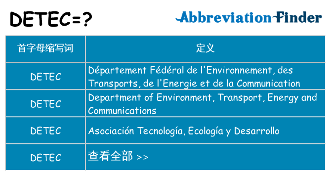 detec 代表什么